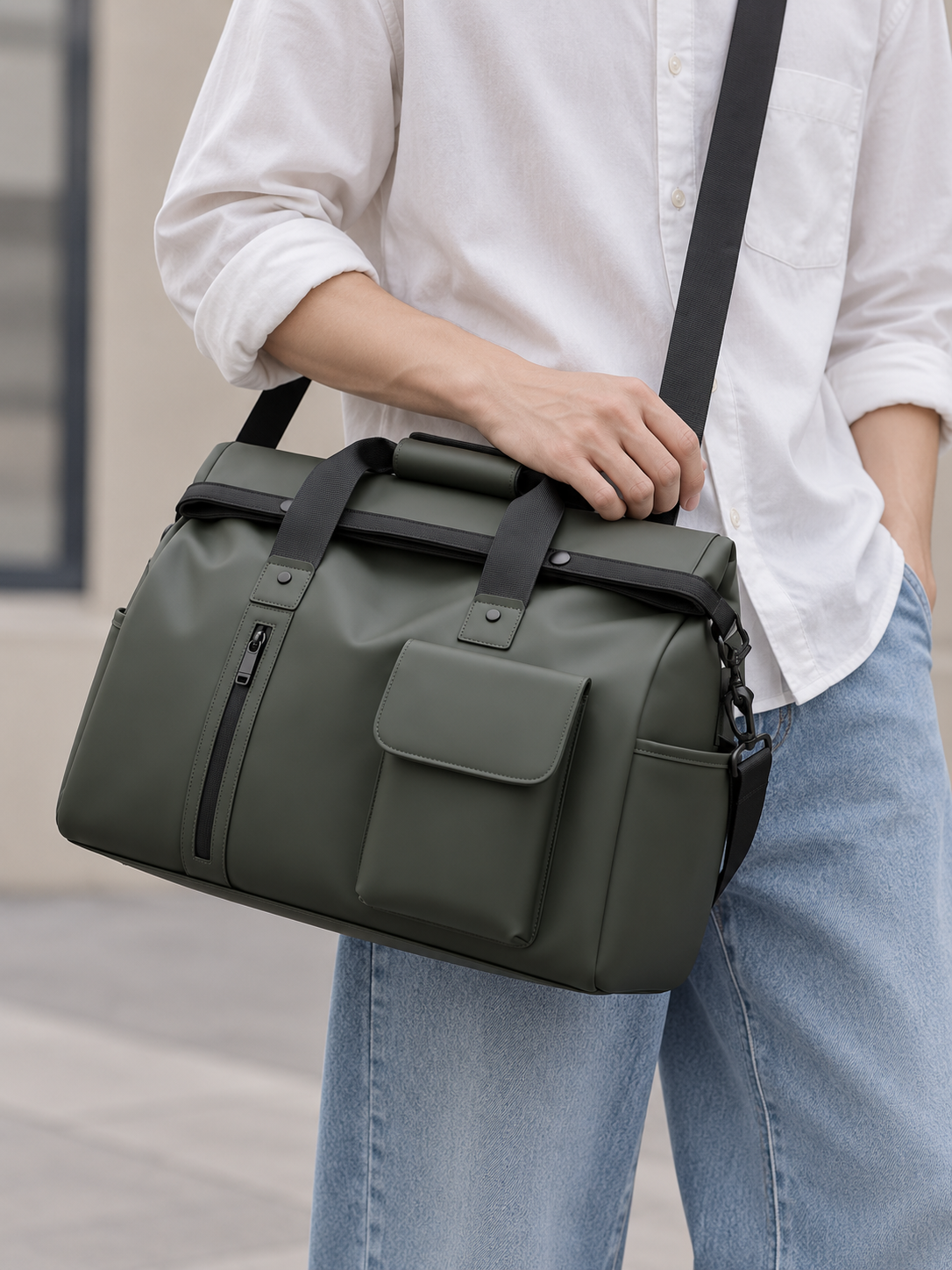 Sac Bandoulière Sport Déperlant Multi-Poches