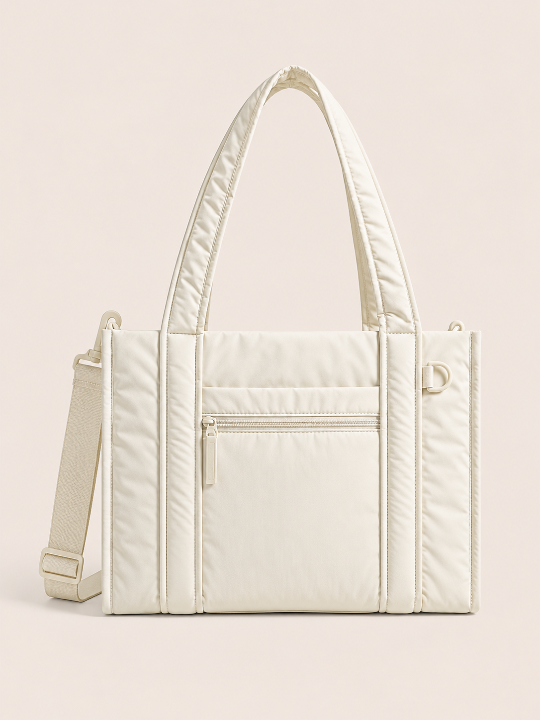 Tote Bag Matelassé Nylon Multi-Poches Grande Capacité