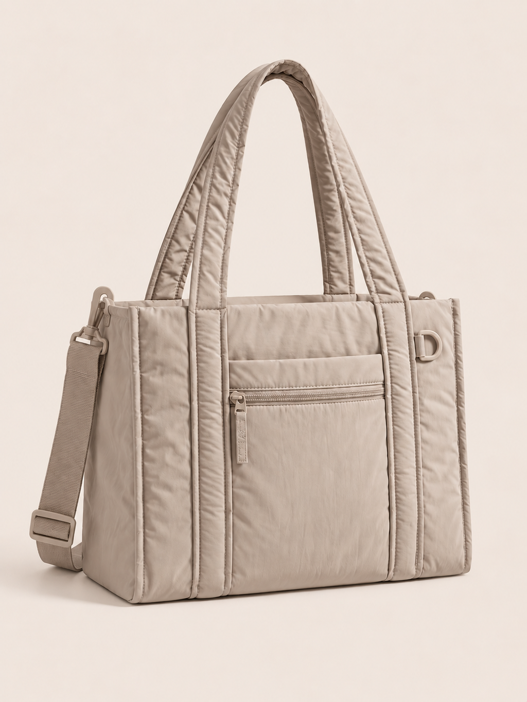 Tote Bag Matelassé Nylon Multi-Poches Grande Capacité