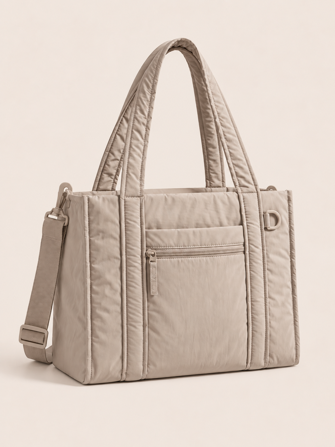 Tote Bag Matelassé Nylon Multi-Poches Grande Capacité