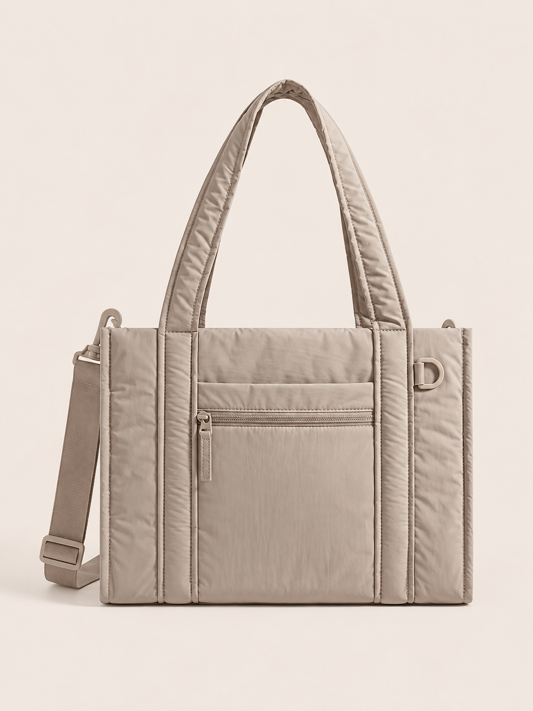 Tote Bag Matelassé Nylon Multi-Poches Grande Capacité