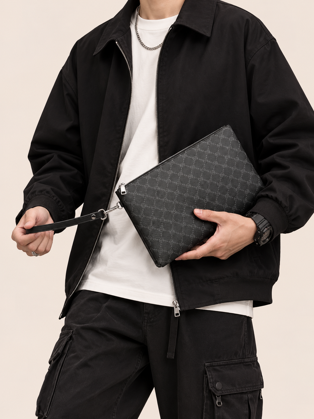Pochette Héritage Homme avec Dragonne